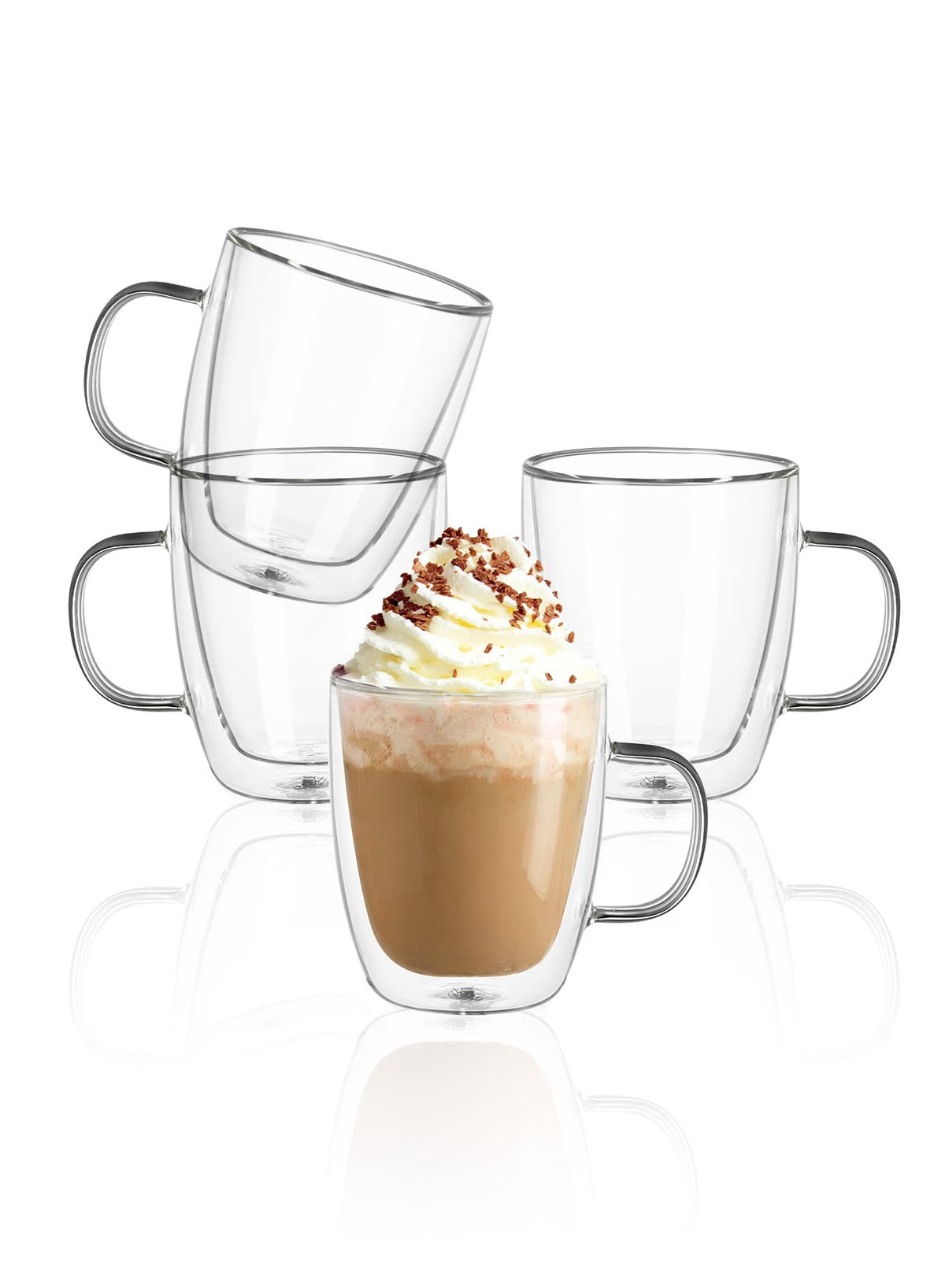 Sweese borosilicate glass mug 12.5oz front view highlights durable, heat-safe design