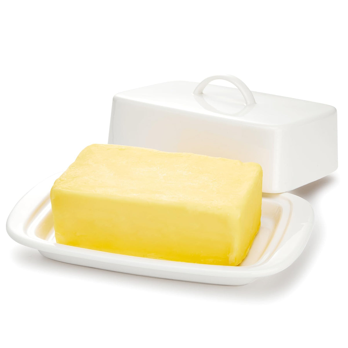 Sweese butter dish with lid on top keeps butter fresh and dust-free on your counter