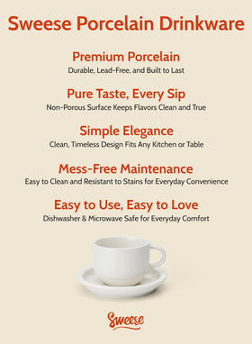 Sweese cups with a cafe-inspired white finish