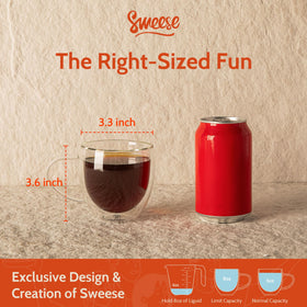 Sweese 8 oz mug; handle close-up shows comfortable grip.