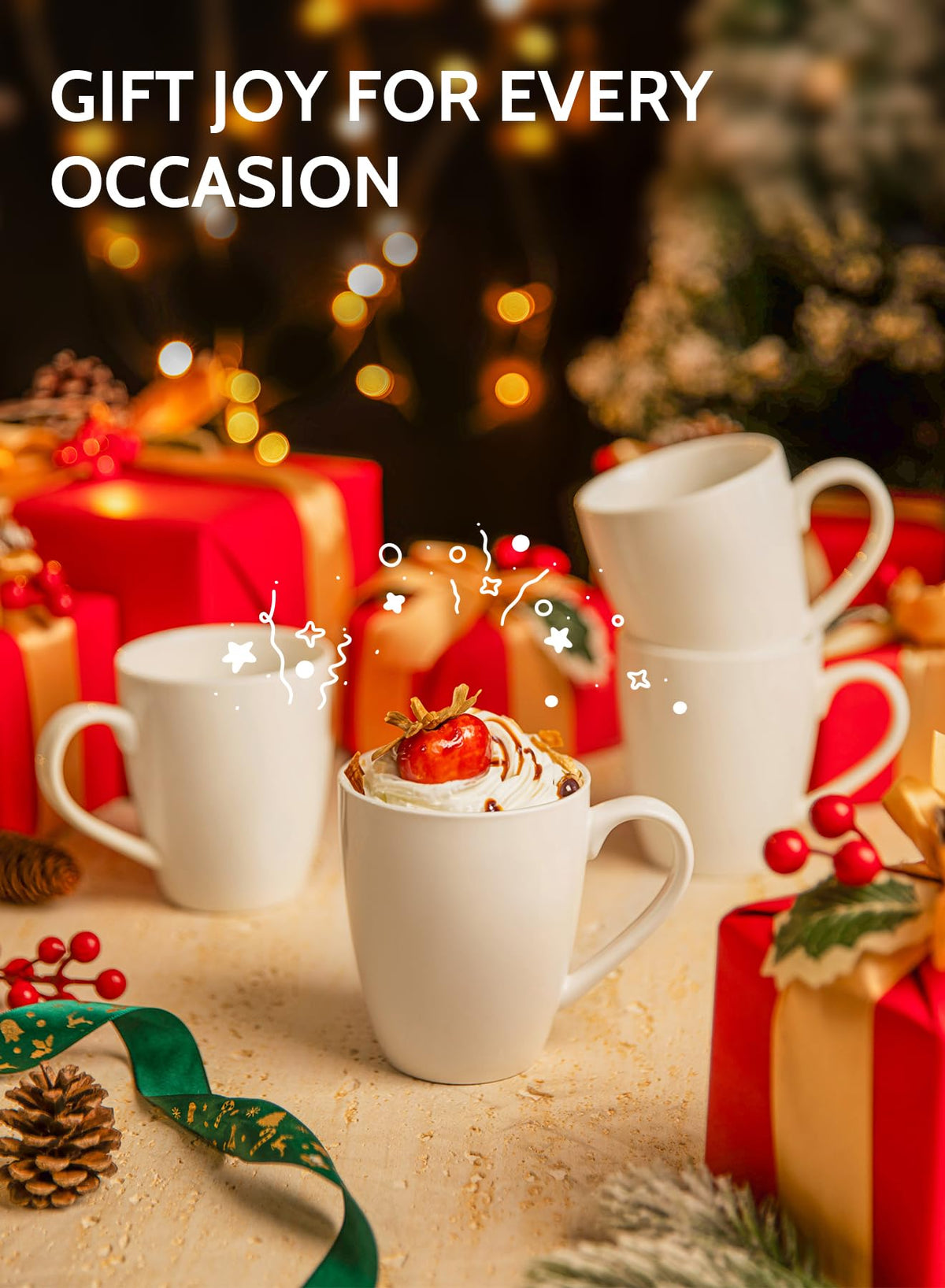 Sweese cafe-style mugs suitable for home or office coffee moments.