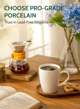 Sweese elegant white cup with modern design that complements any table.
