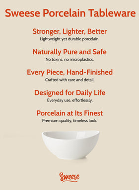 Sweese curve-collection stackable bowls saving cabinet space