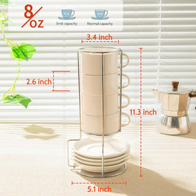 Sweese porcelain cups are dishwasher and microwave safe for easy care