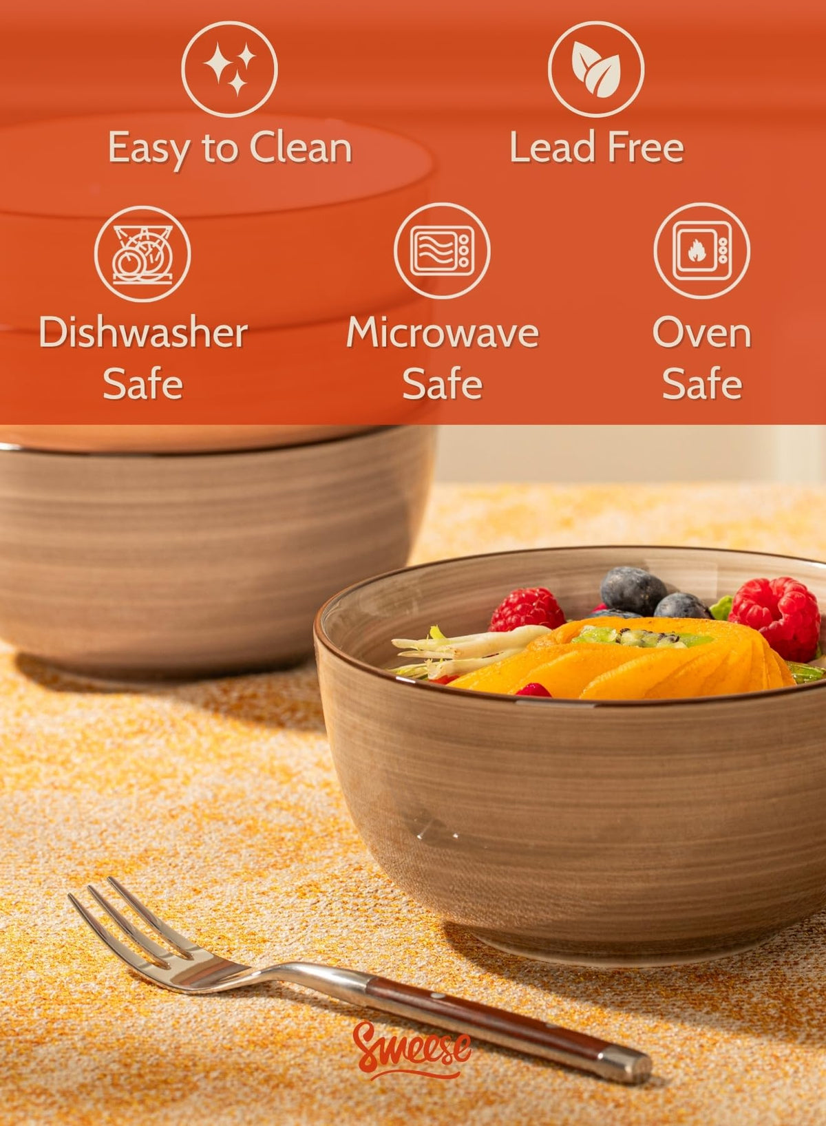 Sweese dishwasher-safe porcelain bowls keep cleanup quick after meals.