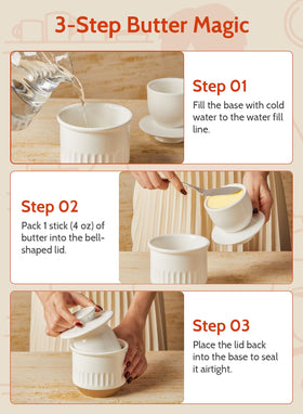 Sweese butter crock dishwasher-safe and microwave-safe for easy cleanup