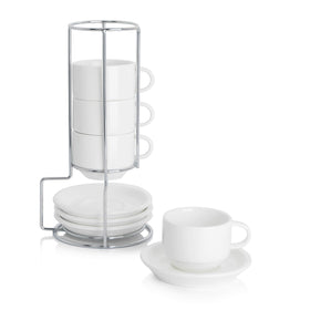 Sweese espresso cups with white saucers for organized home coffee corners
