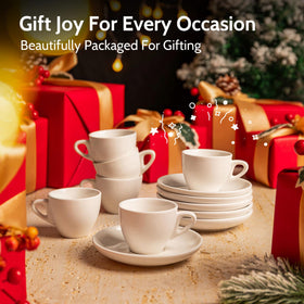 Gift-ready Sweese espresso cups ideal for hosting guests.