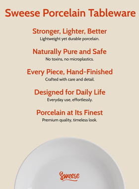 Durable, lead-free Sweese porcelain designed for daily family meals