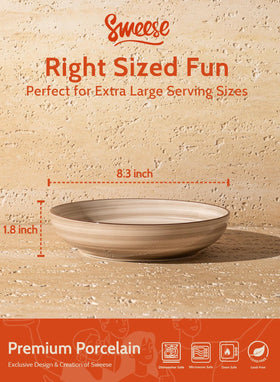 Sweese pasta bowls with 30oz capacity for hearty servings