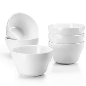 Sweese bouillon cups white front view, ideal for portions and presentation