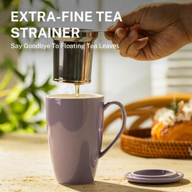 Sweese mug features lead-free natural glaze for worry-free tea enjoyment.