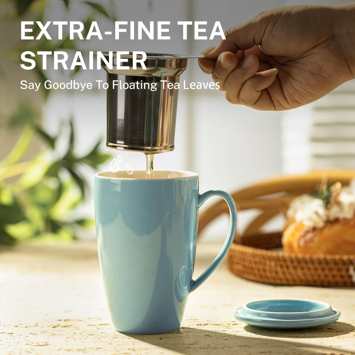 Sweese microwave-safe mug ready for quick reheats and savoring tea sessions.