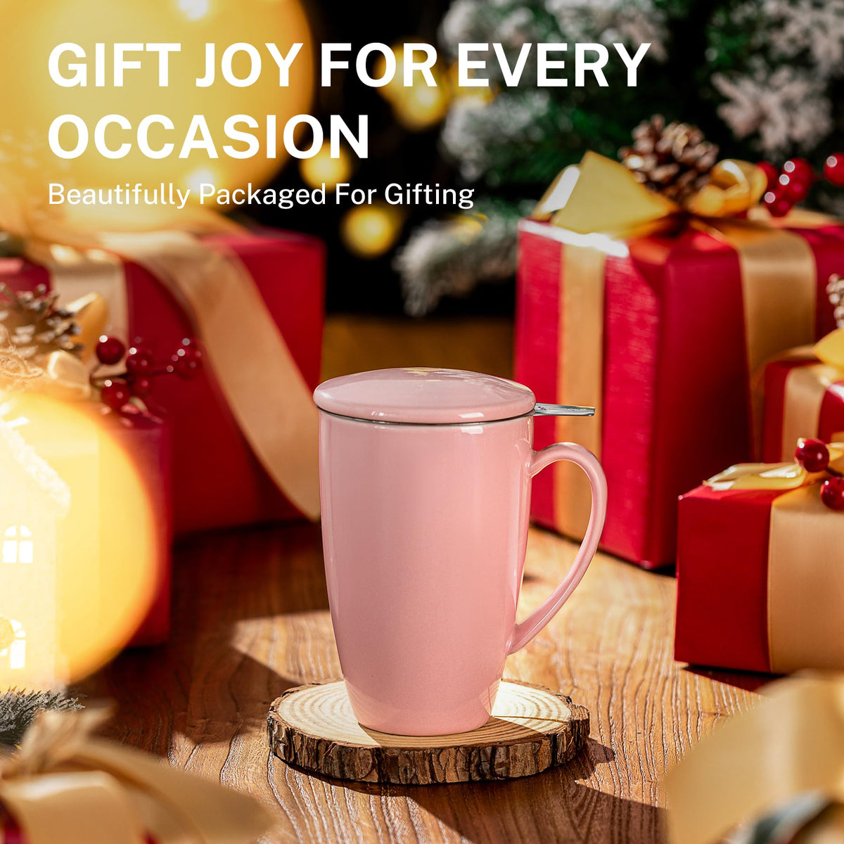 Vibrant pink glaze adds a cheerful touch to tea rituals.