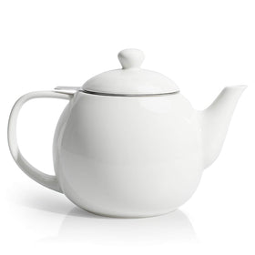 Sweese porcelain 27oz teapot with glossy finish for daily tea rituals