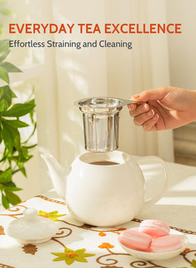 Sweese teapot pouring spout design for smooth, drip-free serving