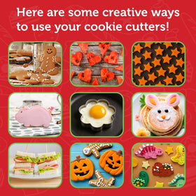 Sweet Cookie Crumbs dishwasher-safe cutter eases cleanup after baking.