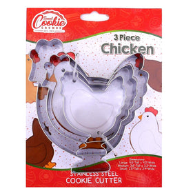 Sweet Cookie Crumbs chicken cookie cutter set for farm-themed cookies.