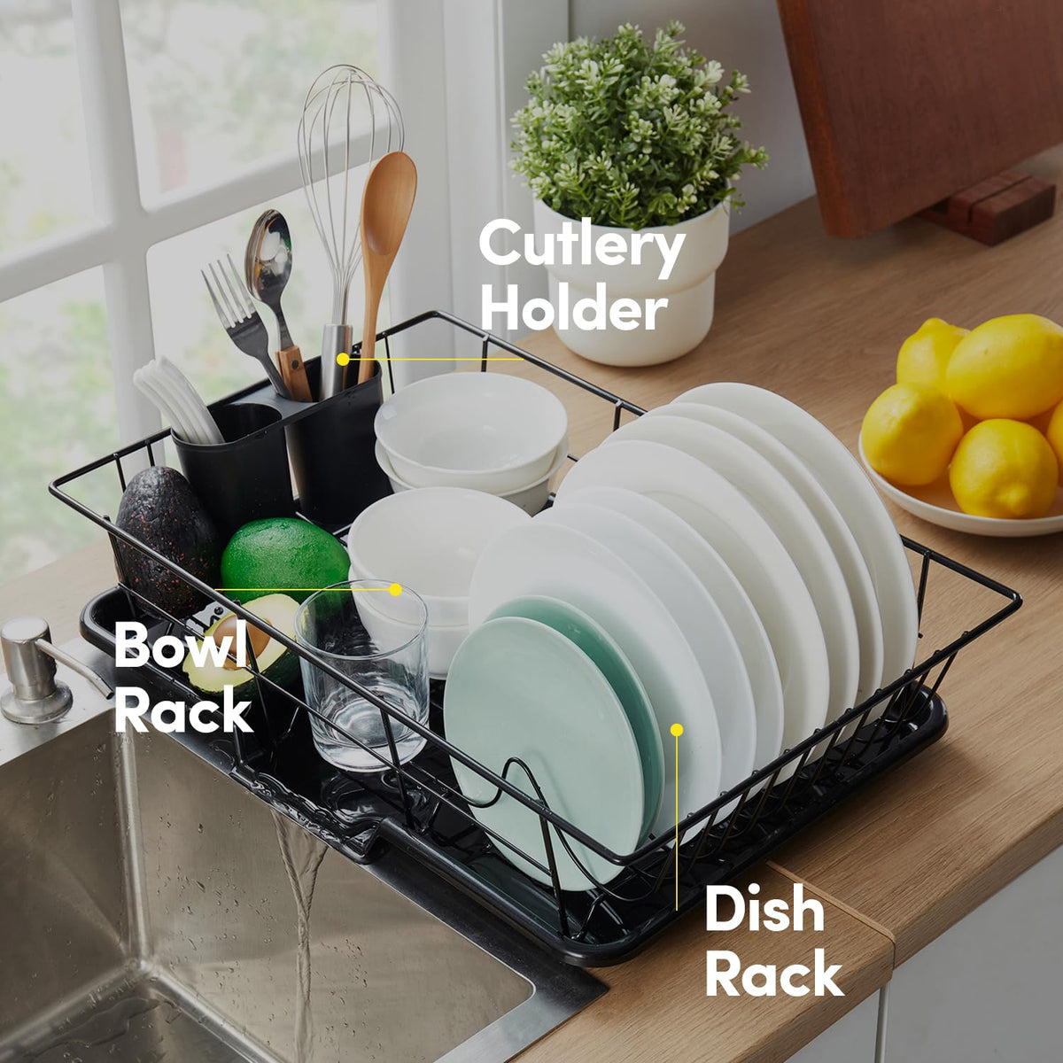 Sweet Home Collection drying tray helps keep countertops dry and tidy.