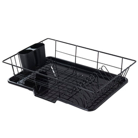 Sweet Home Collection dish drainer set main rack demonstrates space-saving design for compact counters.