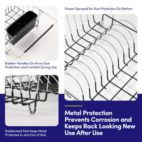 Sweet Home Collection moisture-resistant rack withstands daily use without warping.