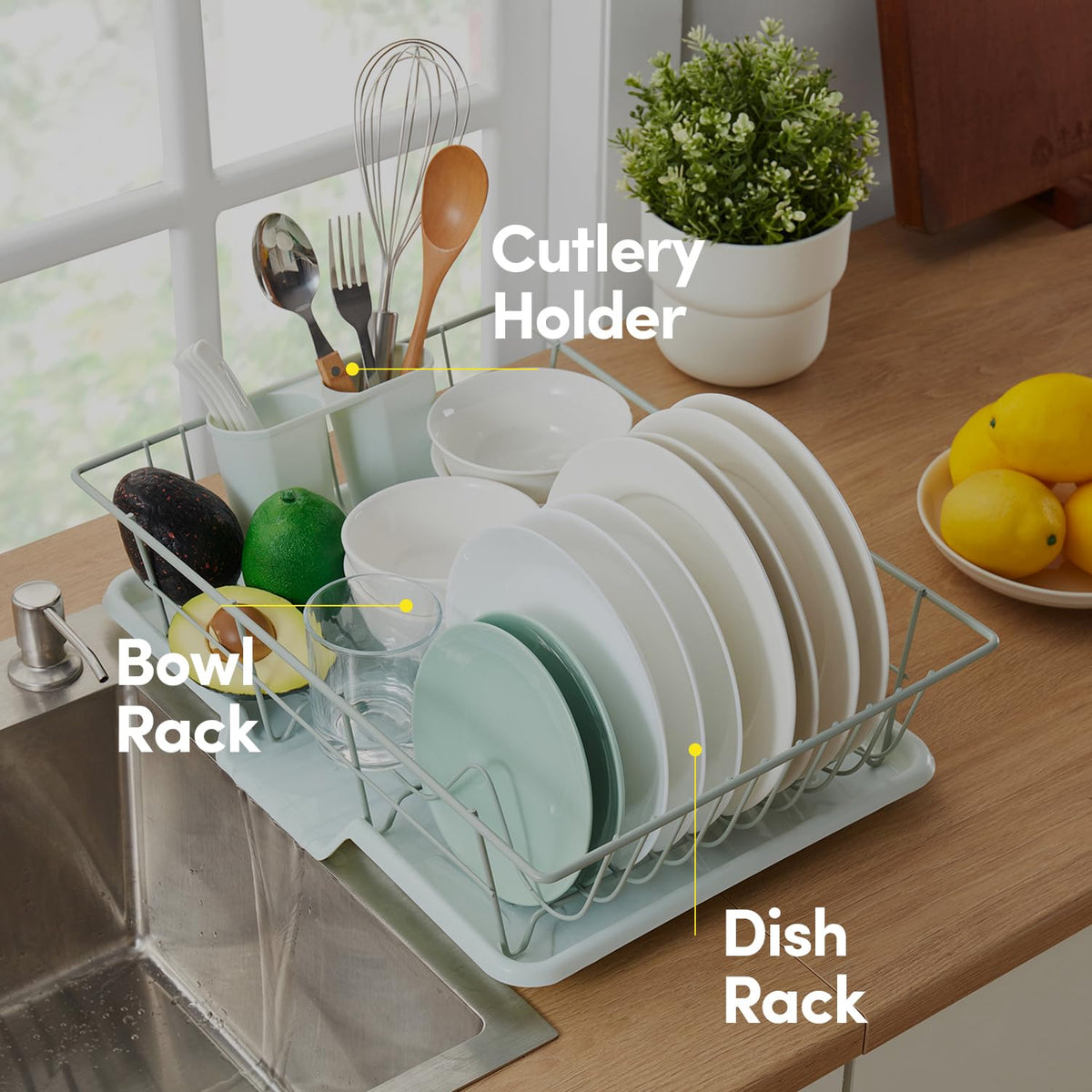Sweet Home Collection metal wire construction with vinyl coating for durable daily use.