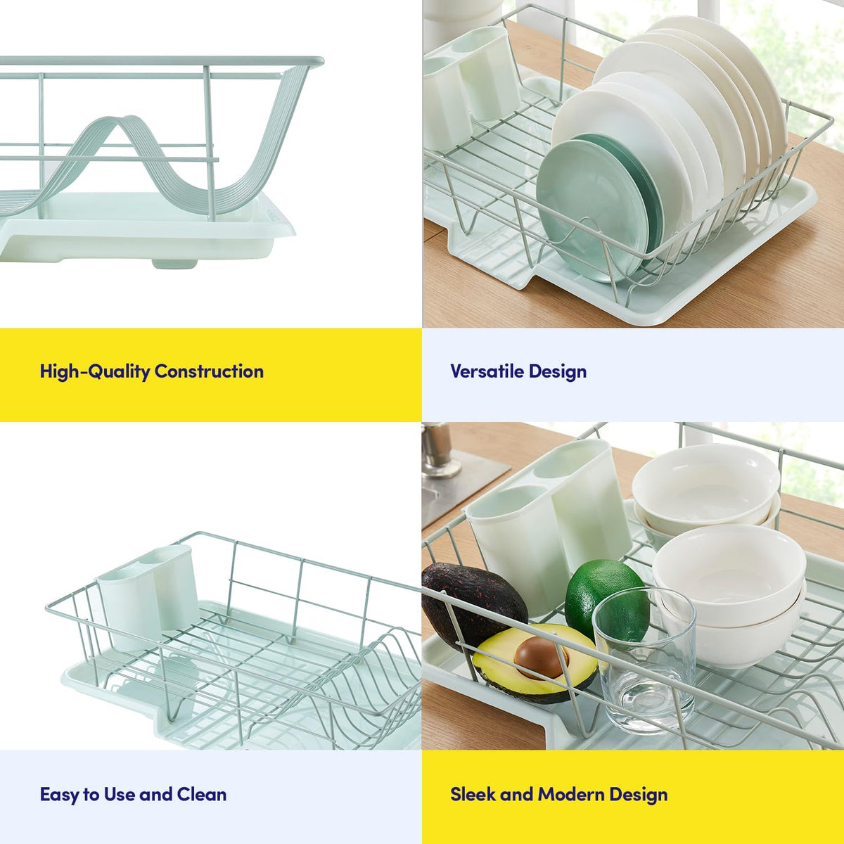 Sweet Home Collection modern, neutral-toned finish complements any kitchen decor while staying compact.