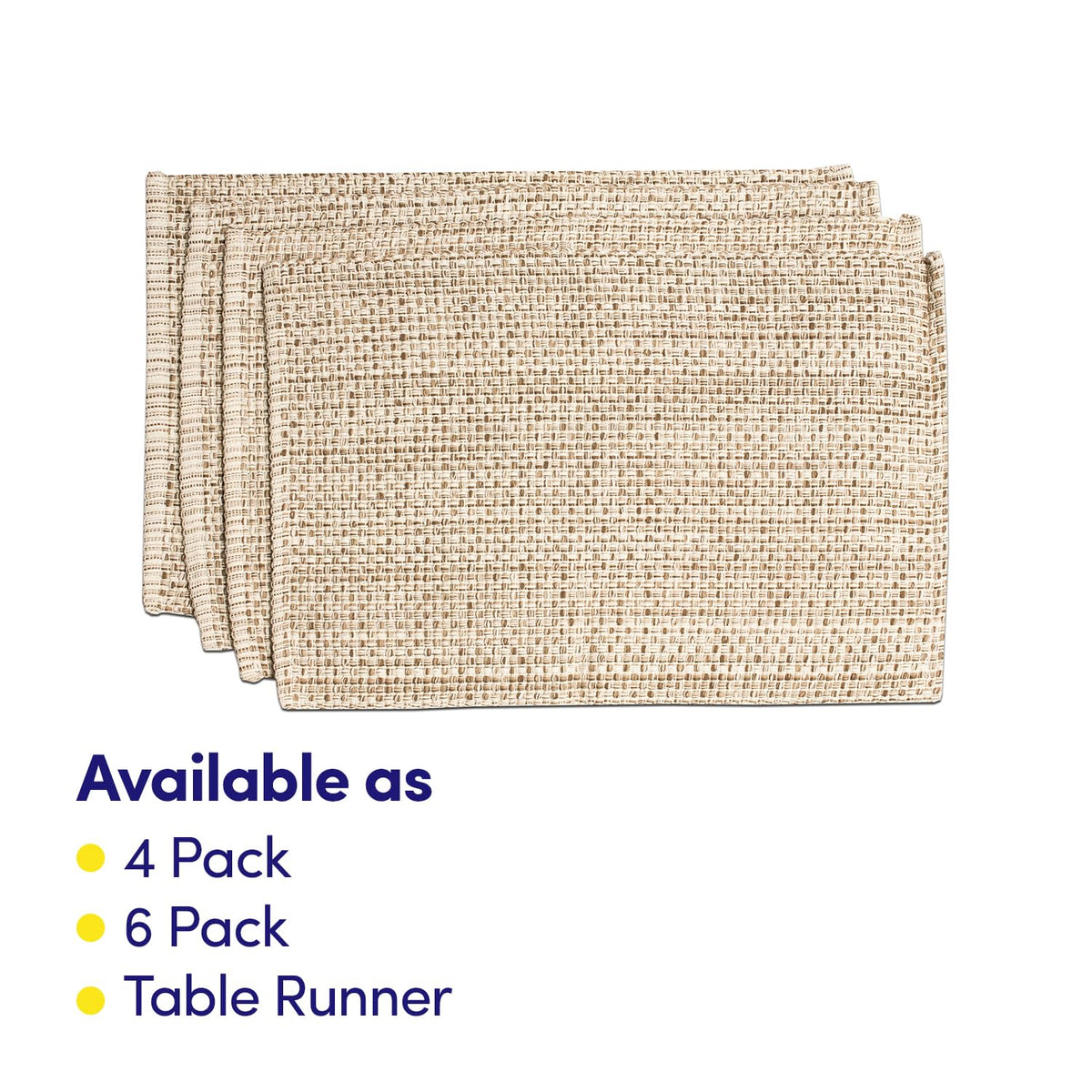Sweet Home Collection placemats on a kitchen table for casual everyday meals