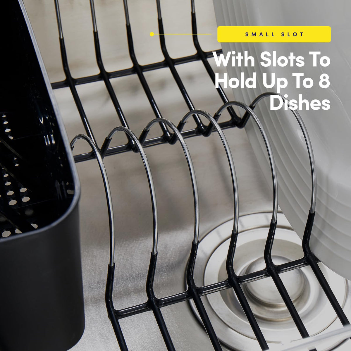 Sweet Home Collection rust resistant dish drainer designed for long lasting kitchen use.