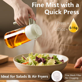 Sweet View two-pack oil dispenser set for versatile spray and pour tasks