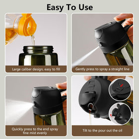 SWEET VIEW pour-spout bottle used for precise oil pours during grilling.