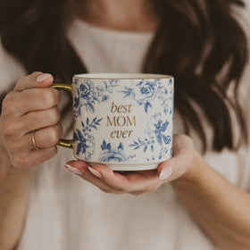 Sweet Water Decor Best Mom Ever mug with gold handle adds luxury to mornings.