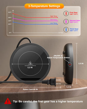 SWEETFULL warmer features a waterproof glass surface for quick cleaning after spills