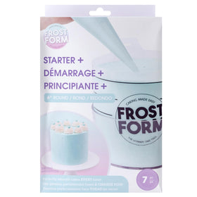 Sweetshop Frost Form 6-inch base provides sturdy support for tall cakes.