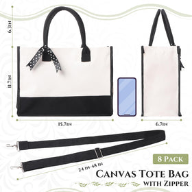 Sweetude canvas tote bag inner-pocket design keeps essentials organized