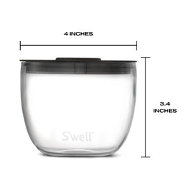 S'well 12oz glass prep bowls with leak-resistant lids for secure transport.