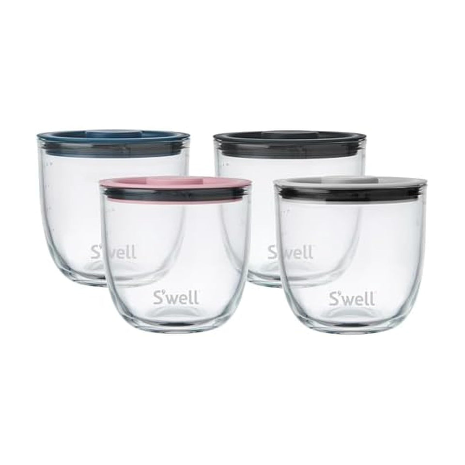Swell 16oz glass prep bowls set of 4 for organized meal prep