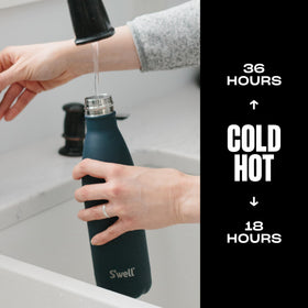S'well Azurite bottle insulation layer supports extended cold and hot beverages.