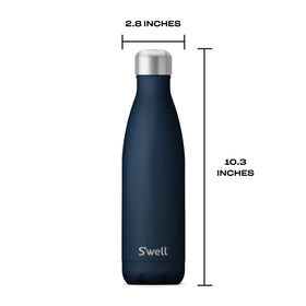 S'well Azurite bottle sweat-free exterior keeps hands comfortable.