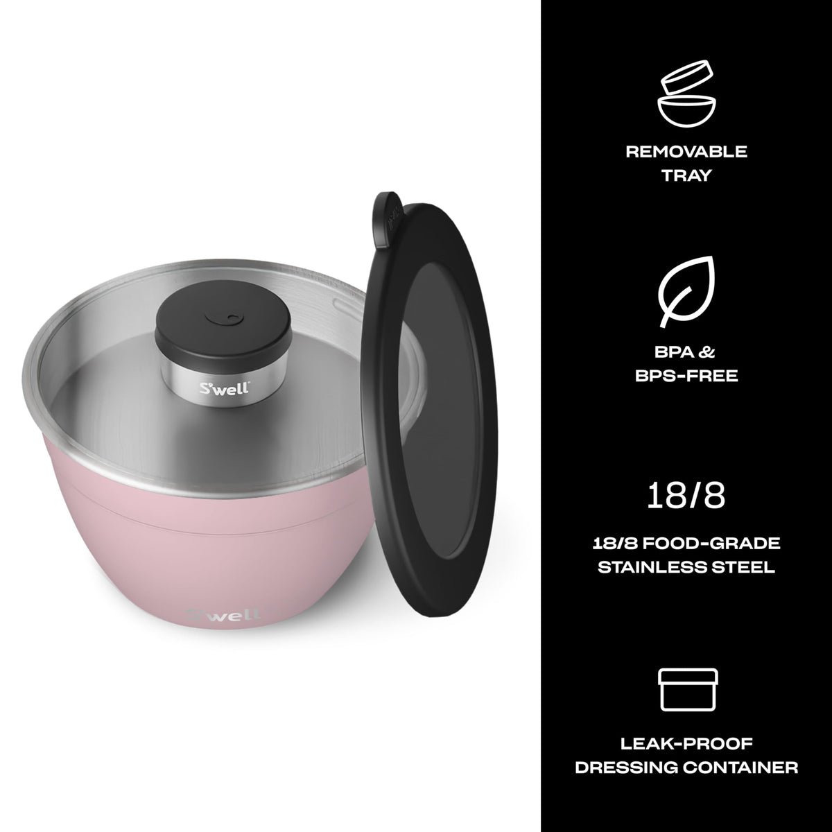 S'well mini 2oz canister with silicone lid, convenient for dressings and toppings.