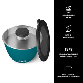 S'well mini canister stores dressings without spills for portable lunches.