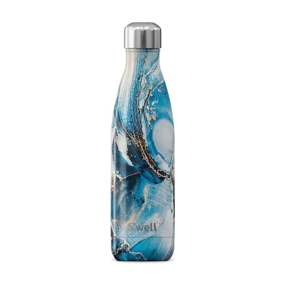 S'well Ocean Marble 17oz bottle with triple-layer insulation and stylish look for temperature management.