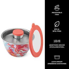 S'well removable tray helps separate toppings for easy packing