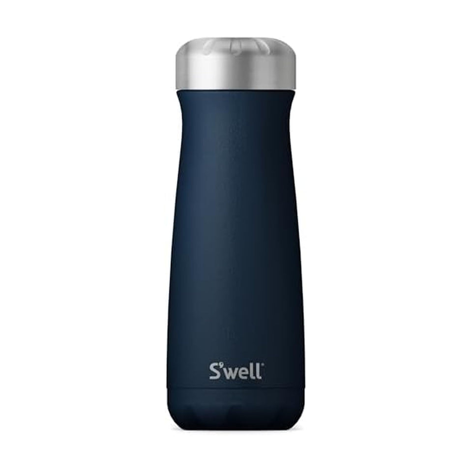 S'well Traveler 20oz Azurite bottle cap ensures secure pouring and easy sipping.