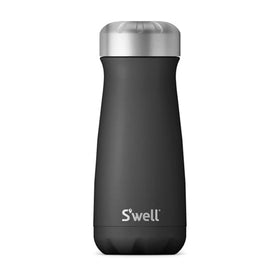 Swell Traveler 16oz bottle in Onyx with triple-layer insulation keeping beverages cold longer