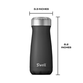 Swell Traveler Onyx emphasizes BPA-free, reusable stainless steel for sustainable hydration