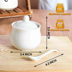 Swetwiny porcelain salt storage jar ready at the table.