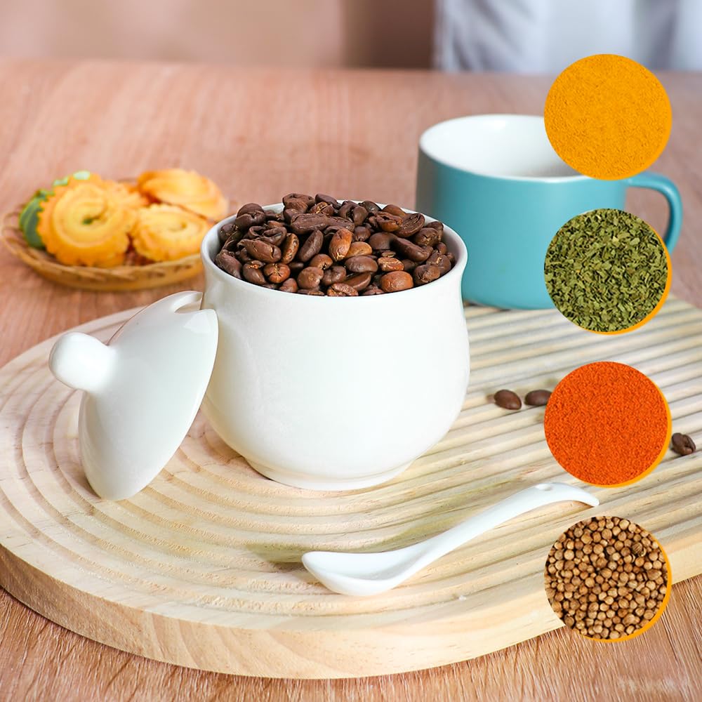 Swetwiny sugar bowl side-notch lid for convenient spoon access.