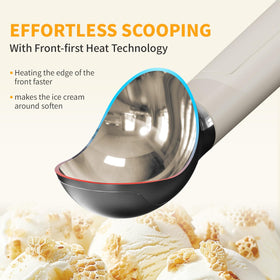 SWEYOUTH heated scoop edge warming for easier hard ice cream.