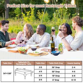 SWGIEEI rectangle tablecloth pack shown for event setup and quick cleanup.